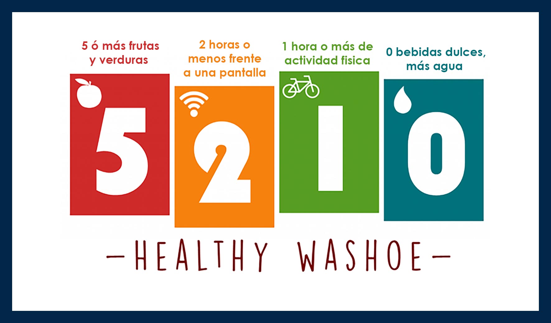 Image displays text that says 5210 Healthy Washoe with bright colors for each number.